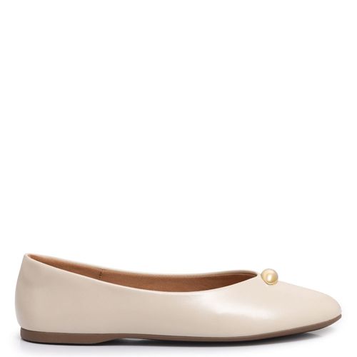 Sapatilha Off White Enfeite Oval