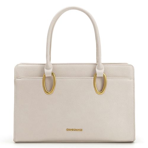 Bolsa Tote Enfeite Oval Off White