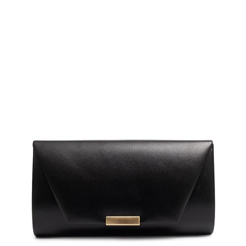 Bolsa Clutch Enfeite Metálico Preto