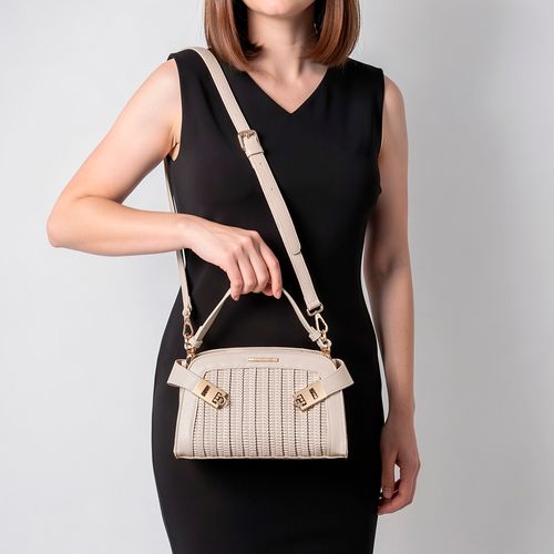 Bolsa Tiracolo Texturizada Off White