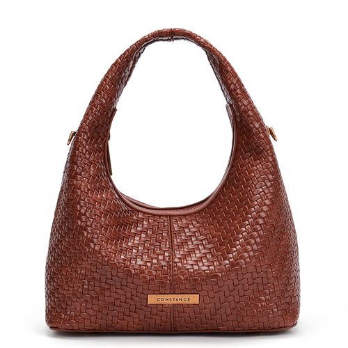 Bolsa Tiracolo Textura Tressê Caramelo
