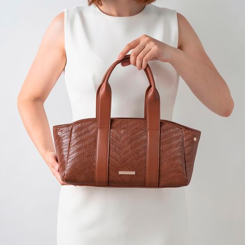 Bolsa de Ombro Textura Caramelo