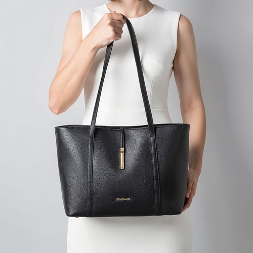Bolsa Shopping Encaixe Metal Preta