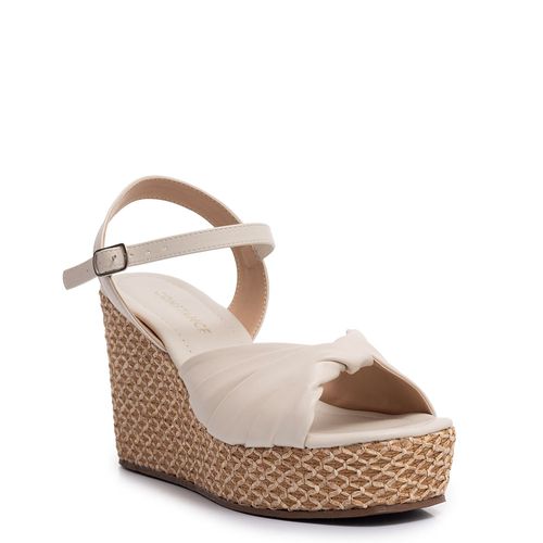 Anabela Off White Drapeada
