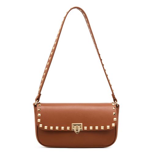 Bolsa Baguete Spikes Caramelo