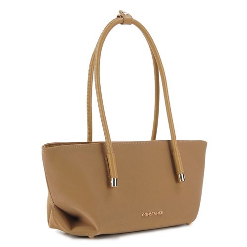Bolsa Baguete Texturizada Bege