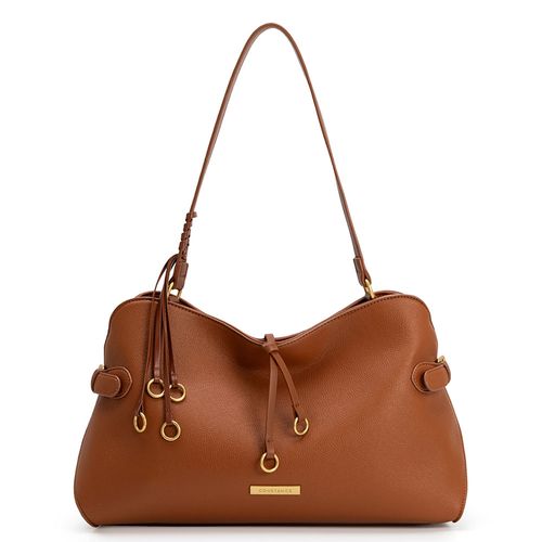 Bolsa Ombro Caramelo Enfeite Argolas