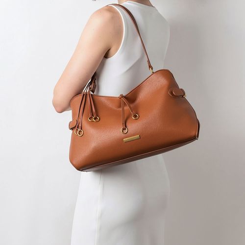 Bolsa Ombro Caramelo Enfeite Argolas