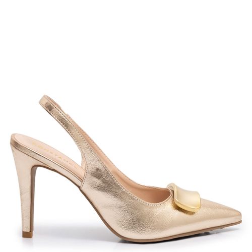 Scarpin Slingback Festa Dourado