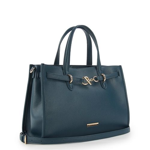 Bolsa Tote Enfeite Azul