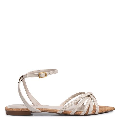 Rasteira Off White Tranças