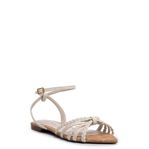 Rasteira Off White Tranças