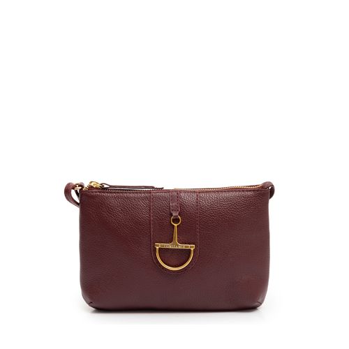 Bolsa Tiracolo Couro Bridão Bordô