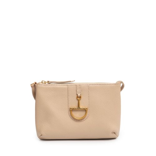 Bolsa Tiracolo Couro Bridão Bege