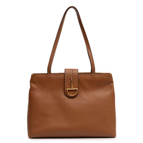 Bolsa Shopping Couro Bridão Caramelo