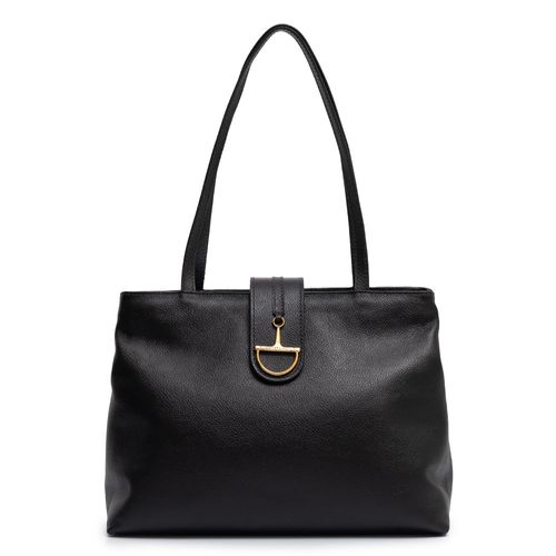 Bolsa Shopping Couro Bridão Preto