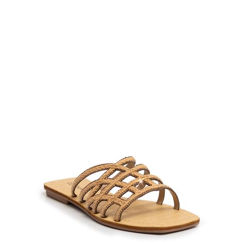 Rasteira Palha Strass