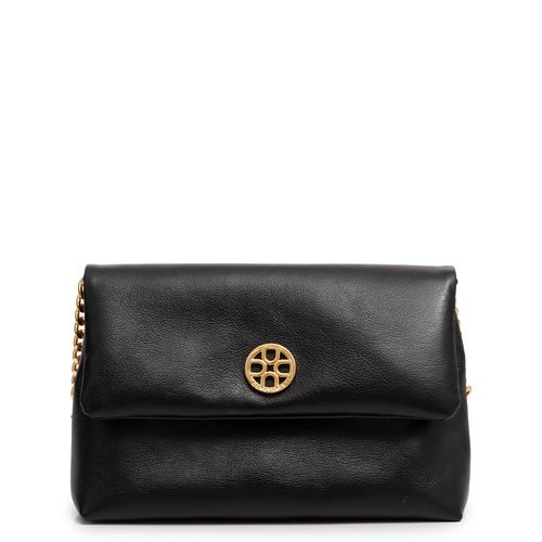 Bolsa Ombro Couro Média Preta