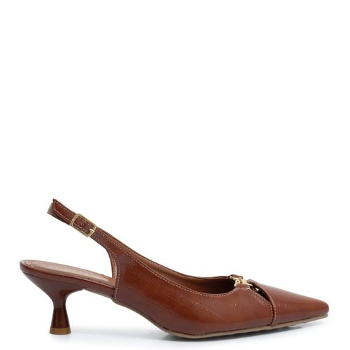 Scarpin Caramelo Slingback Enfeite
