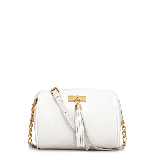 Bolsa Tiracolo Couro Off White
