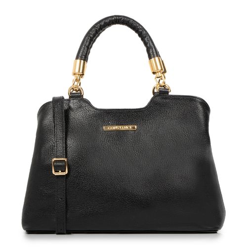 Bolsa Couro Preta Duas Alças