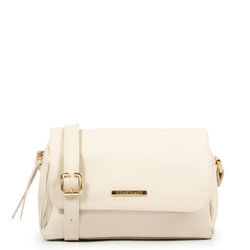 Bolsa Tiracolo Couro Off White