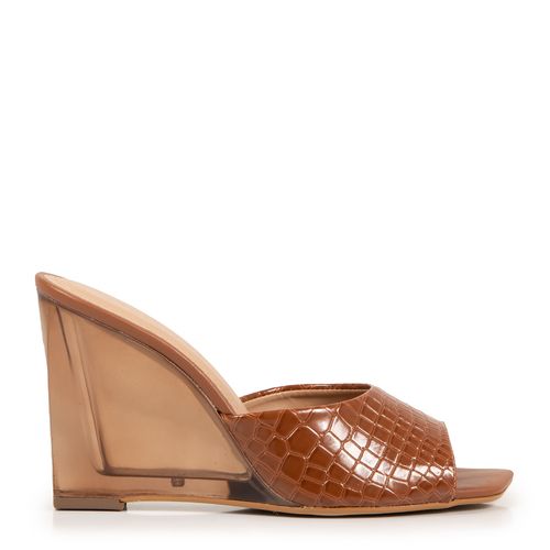 Tamanco Caramelo Croco