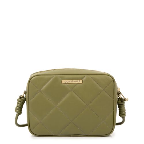 Bolsa Quadrada Verde Matelassê Alça com Nó