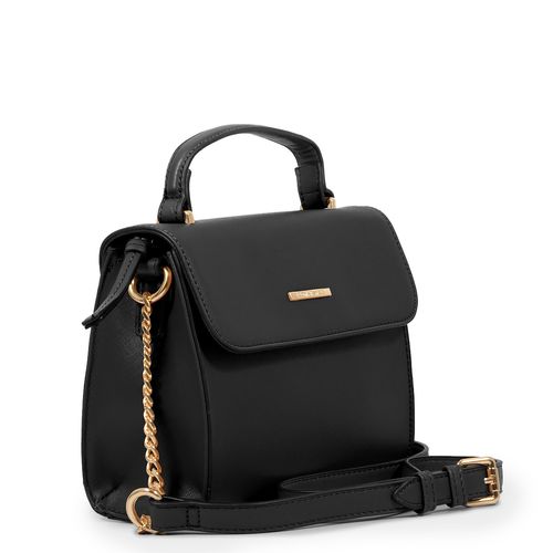 Bolsa Transversal Preta Alça Corrente