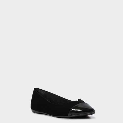 Sapatilha Preto Nobuck Verniz
