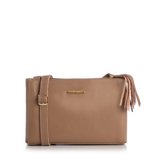 Bolsa Couro Tiracolo Cinza