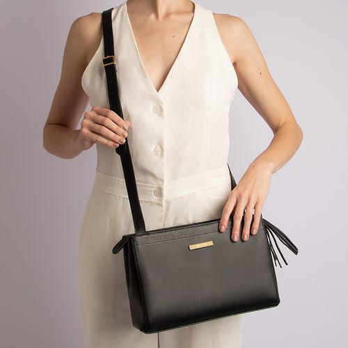 Bolsa Couro Tiracolo Preto