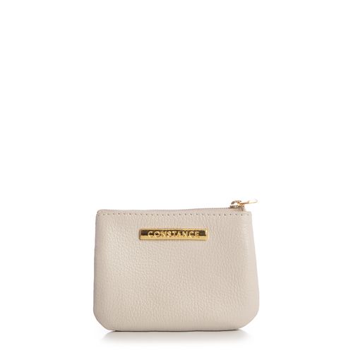 Porta Moedas Couro Off-White