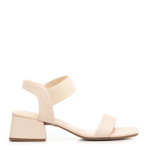 Sandália Off White Comfort Elástico