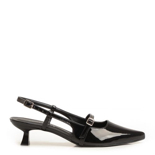 Scarpin Slingback Verniz Preto