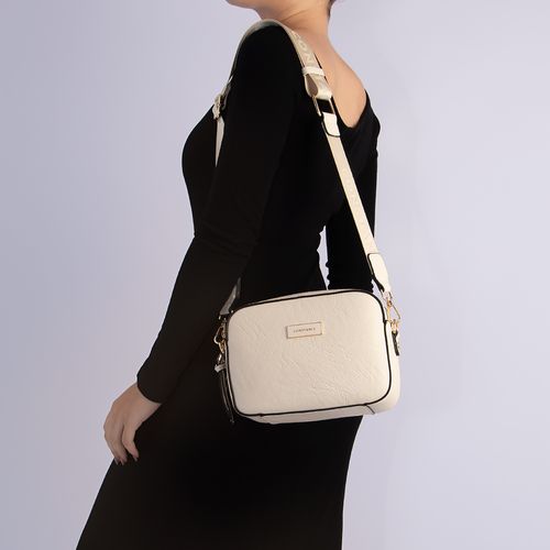 Bolsa Off White Tiracolo Alça Gorgurão