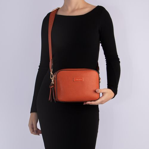 Bolsa Ocre Tiracolo Alça Gorgurão