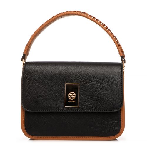 Bolsa Preto Tiracolo Alça Macramê