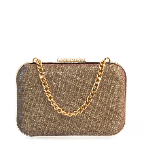 Clutch Dourada Lurex Alça Corrente