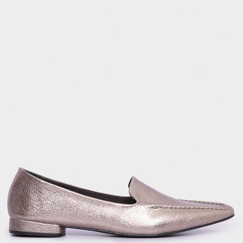 Mocassim Pewter Detalhe Pespontado