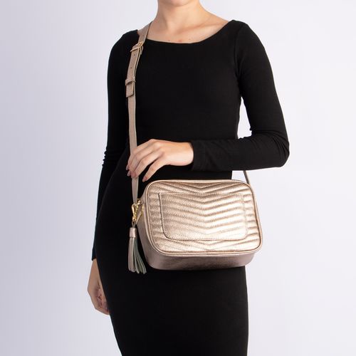 Bolsa Prata Tiracolo Couro