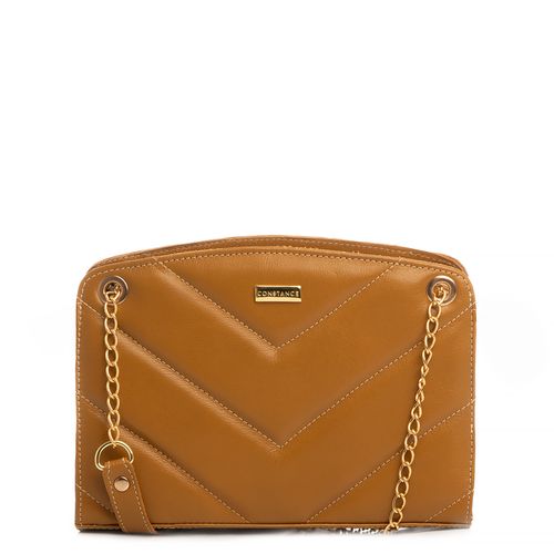 Bolsa Couro Mostarda Matelassê