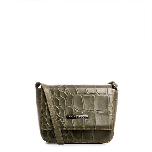 Bolsa Verde Couro Texturizado Tiracolo
