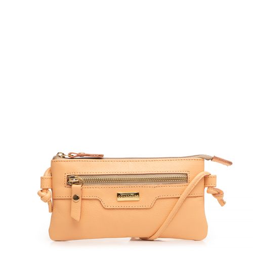 Bolsa Tiracolo Mini Couro Pêssego