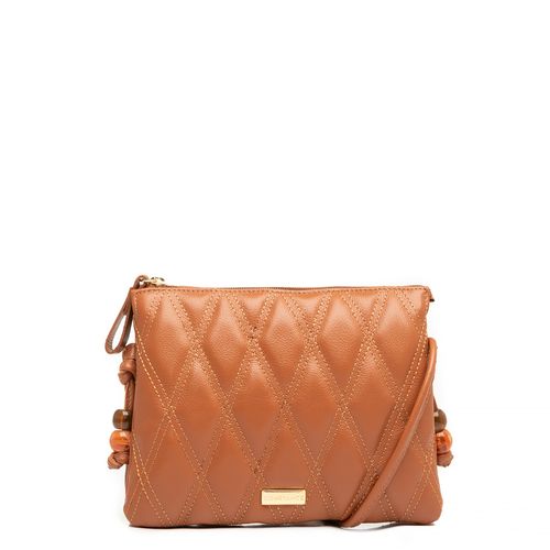 Bolsa Couro Caramelo Matelassê Esferas
