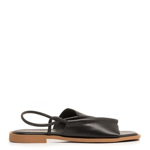 Rasteira de Couro Preto Comfort