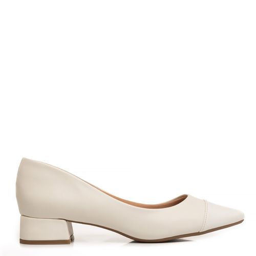 Scarpin Branco Baixo