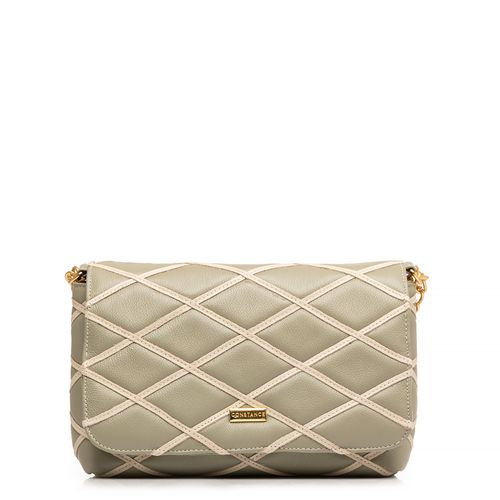 Bolsa Couro Verde Matelassê Tiracolo