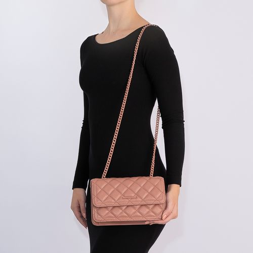 Bolsa Rosa Tiracolo Matelassê
