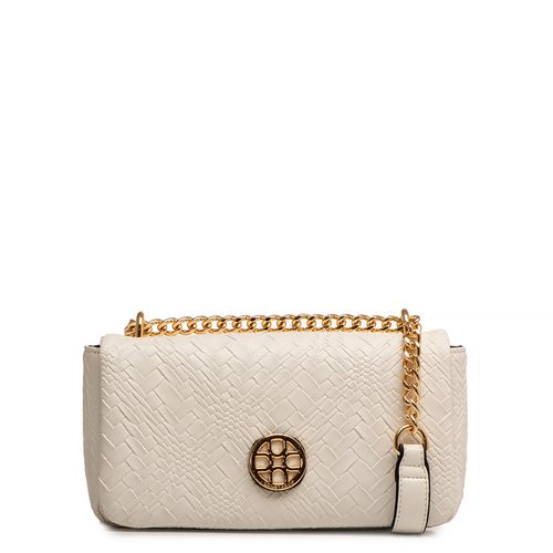 Bolsa Tiracolo Texturizada Off White